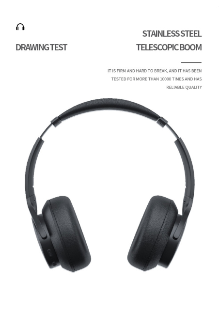 USHS NB-1093 Active Noise Cancelling Headphones – 3 Modes ANC Wireless Headset with LED Display