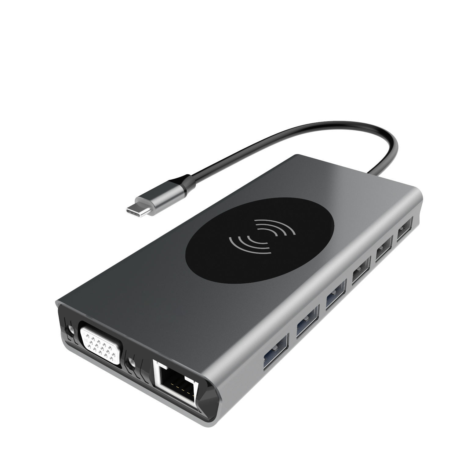 15-in-1 Multifunctional USB Hub - 4K HDMI, USB 3.0, RJ45, Power Adapter, Type-C Docking Station for MacBook - Model BX15W