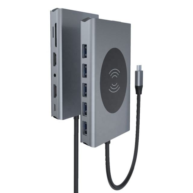 14-in-1 USB C Hub - 60W PD, USB 3.0, Type-C Docking Station for MacBook Pro and Laptops - Model BX14W