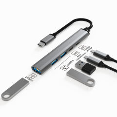 5-in-1 USB Type C Hub Adapter - Type C to USB2.0, PD60W, USB C Data x 2, USB3.0 - 5-in-1 Type-C Hub