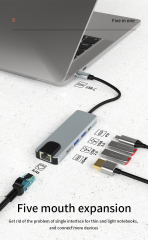 5-in-1 USB C Hub - Type C to HD-MI, USB3.0, USB2.0, SD, TF - Portable and Efficient Hot Sale
