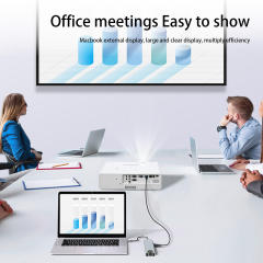 8-in-1 Universal Type-C Hub - PD, USB Data, USB 3.0 x 3, SD, TF, HDMI, RJ45 - Gray Hub