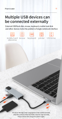 5-in-1 USB C Hub - Type C to HD-MI, USB3.0, USB2.0, SD, TF - Portable and Efficient Hot Sale
