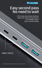 14-in-1 Type-C Hub - HDMI, USB 3.0, PD Charger, Custom OEM USB Adapter for Surface Pro - Model BT14E