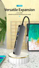 5-in-1 USB Type-C Hub Adapter HD-MI USB3.0 USB2.0 SD TF ABS Aluminum Alloy