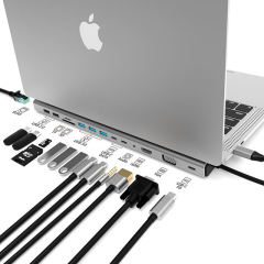 14-in-1 Type-C Hub - HDMI, USB 3.0, PD Charger, Custom OEM USB Adapter for Surface Pro - Model BT14E
