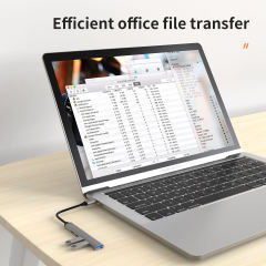 5-in-1 USB Type C Hub Adapter - Type C to USB2.0, PD60W, USB C Data x 2, USB3.0 - 5-in-1 Type-C Hub