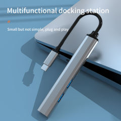 5-in-1 USB Type C Hub Adapter - Type C to USB2.0, PD60W, USB C Data x 2, USB3.0 - 5-in-1 Type-C Hub