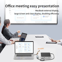 6-in-1 USB C Hub - HD-MI 4K, PD 87W, USB3.0, USB2.0, SD, TF - Stock USB C Hub for Enhanced Connectivity
