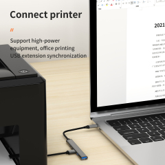 5-in-1 USB Type C Hub Adapter - Type C to USB2.0, PD60W, USB C Data x 2, USB3.0 - 5-in-1 Type-C Hub