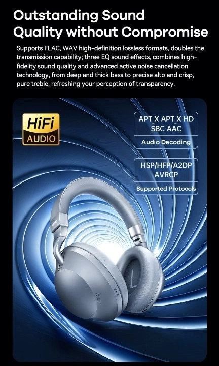 Most Popular Bluetooth 5.3 Active Noise-Canceling Wireless Headphones - Waterproof, Stereo Sound, Sport-Ready