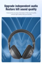 VQ-B08 Wireless Over-Ear Headphones with Microphone - Bluetooth v5.1, Noise Cancelling, IPX-4 Waterproof, High-Fidelity Sound