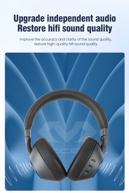 VQ-B08 Wireless Over-Ear Headphones with Microphone - Bluetooth v5.1, Noise Cancelling, IPX-4 Waterproof, High-Fidelity Sound