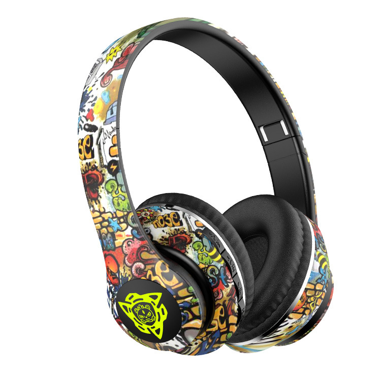 USHS P35 Graffiti Wireless Bluetooth Headphones – LED Lighting, Customizable Colors, and Long Battery Life, Wholesale Supplier