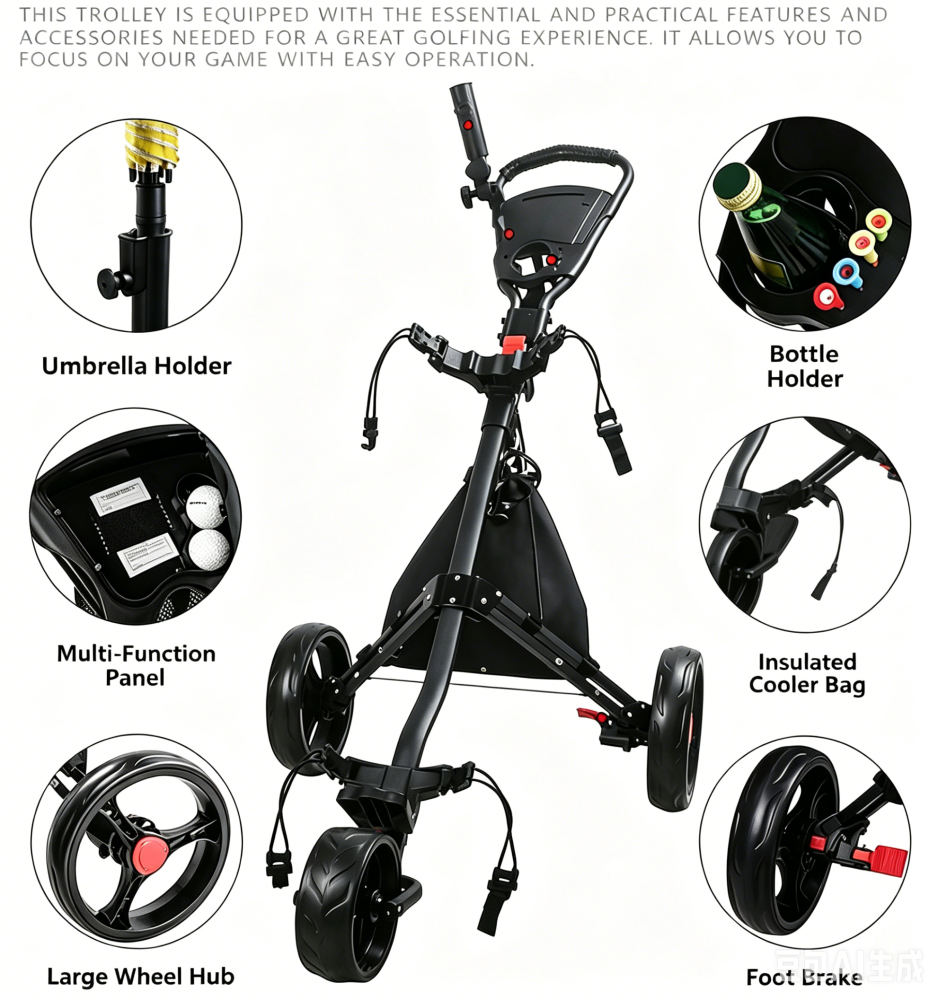 Golf Push Cart 01