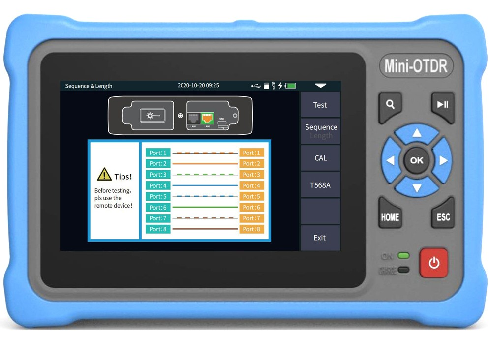 12 in 1 Enhanced OTDR for Optical Fiber Network Testing Munti Functions Optic Reflectometer with VFL OPM OLS RJ45 Cable Tester