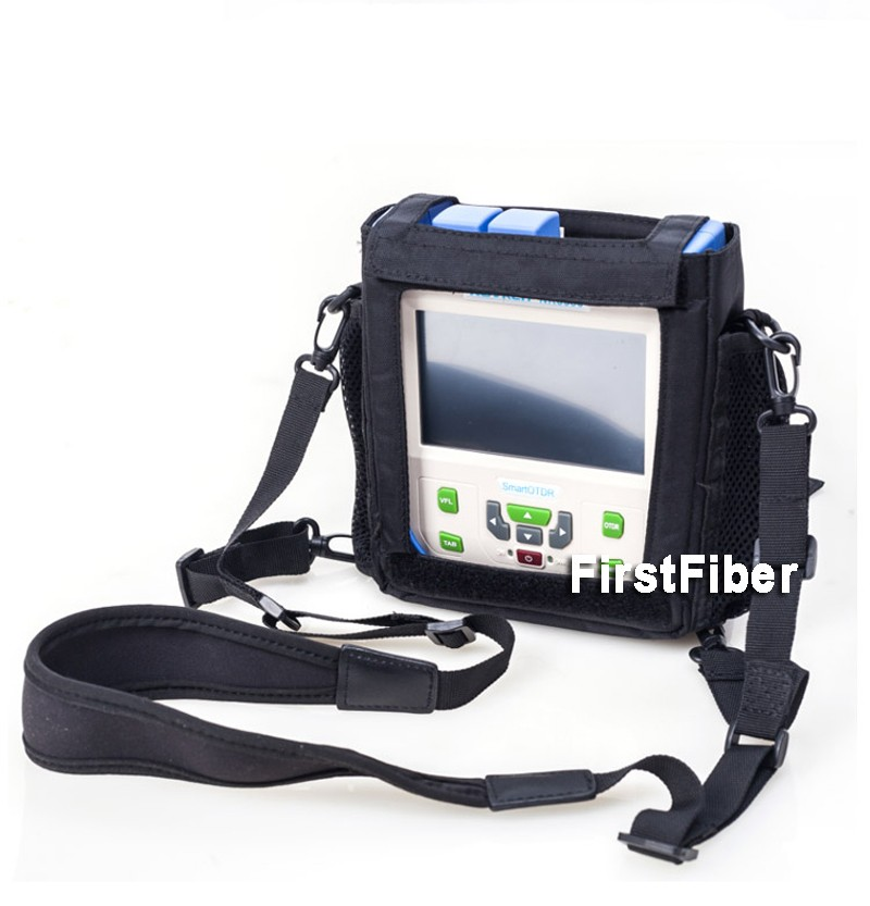 FF90D28 Fiber Optic OTDR Reflectometer 28/26dB 130km, with Carrying Bag, FC/SC/ST Connectors, Touch Screen, Event Map & Software