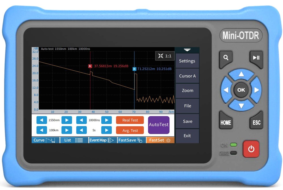 12 in 1 Enhanced OTDR for Optical Fiber Network Testing Munti Functions Optic Reflectometer with VFL OPM OLS RJ45 Cable Tester