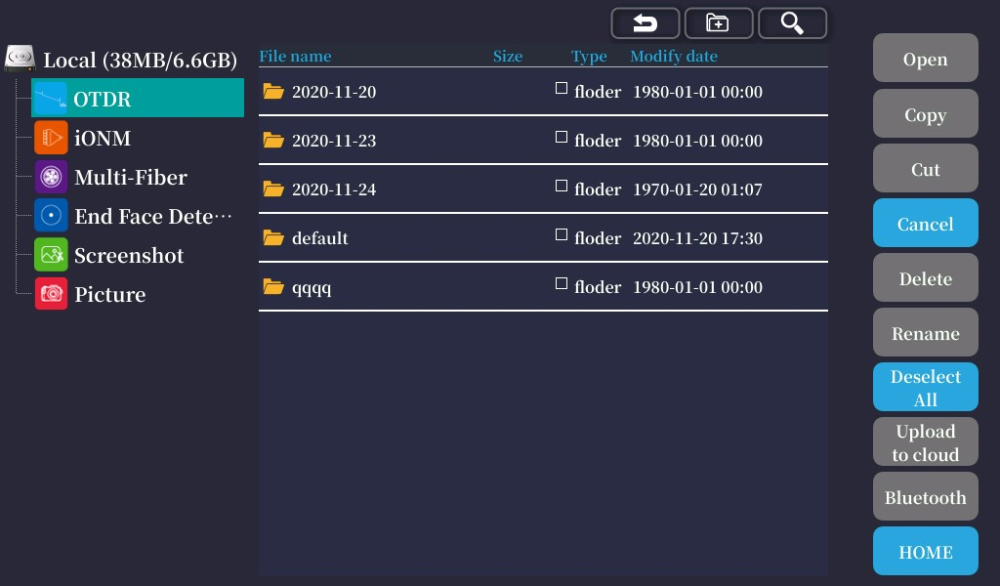 H720 High-end OTDR Optical Time Domain Reflectometer with OPM OLS VFL Event Map