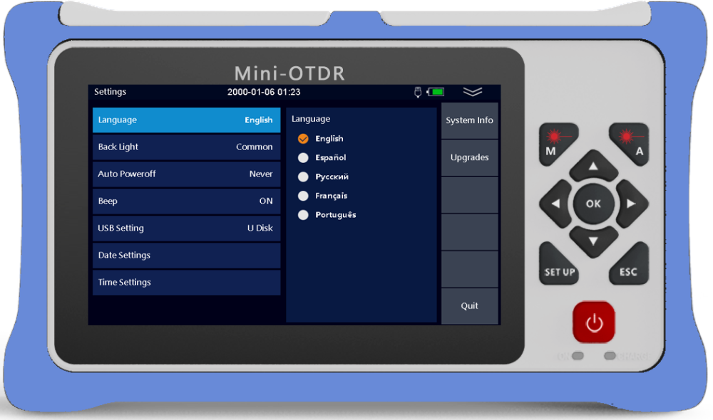 980RTC HANDY MINI OTDR Reflectometer with VFL OPM OLS
