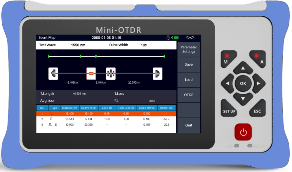 980RTC HANDY MINI OTDR Reflectometer with VFL OPM OLS