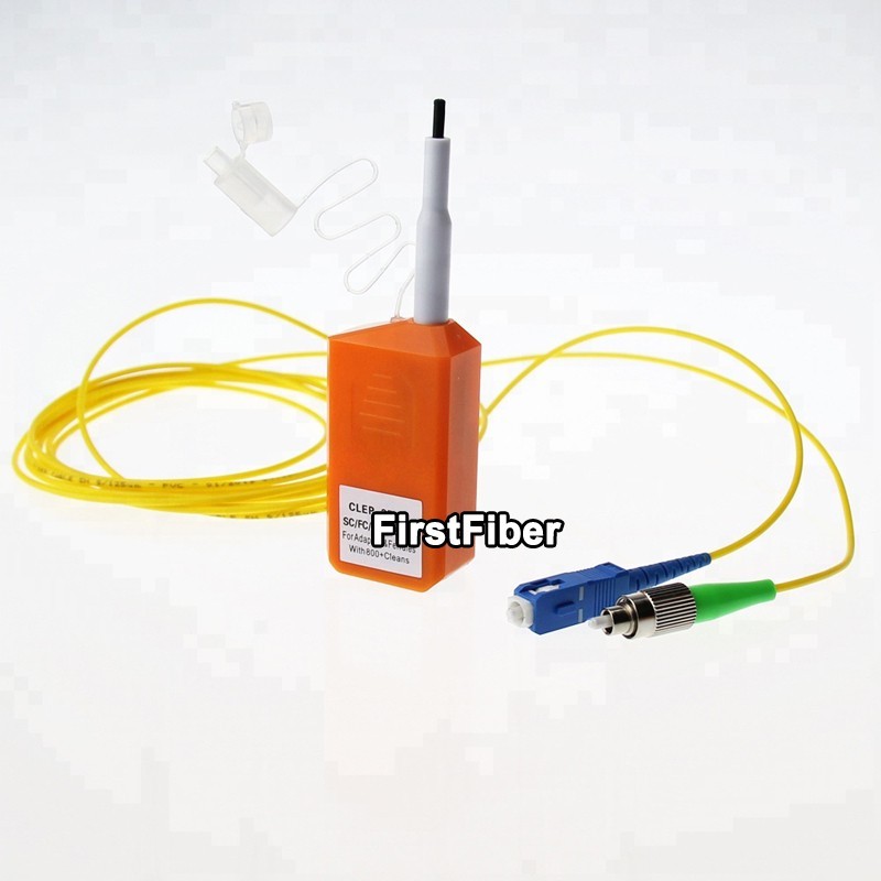 Short Fiber Optic Cleaner for Both 2.5mm FC SC ST and 1.25mm LC MU Male Connectors and Bulkhead Adapters