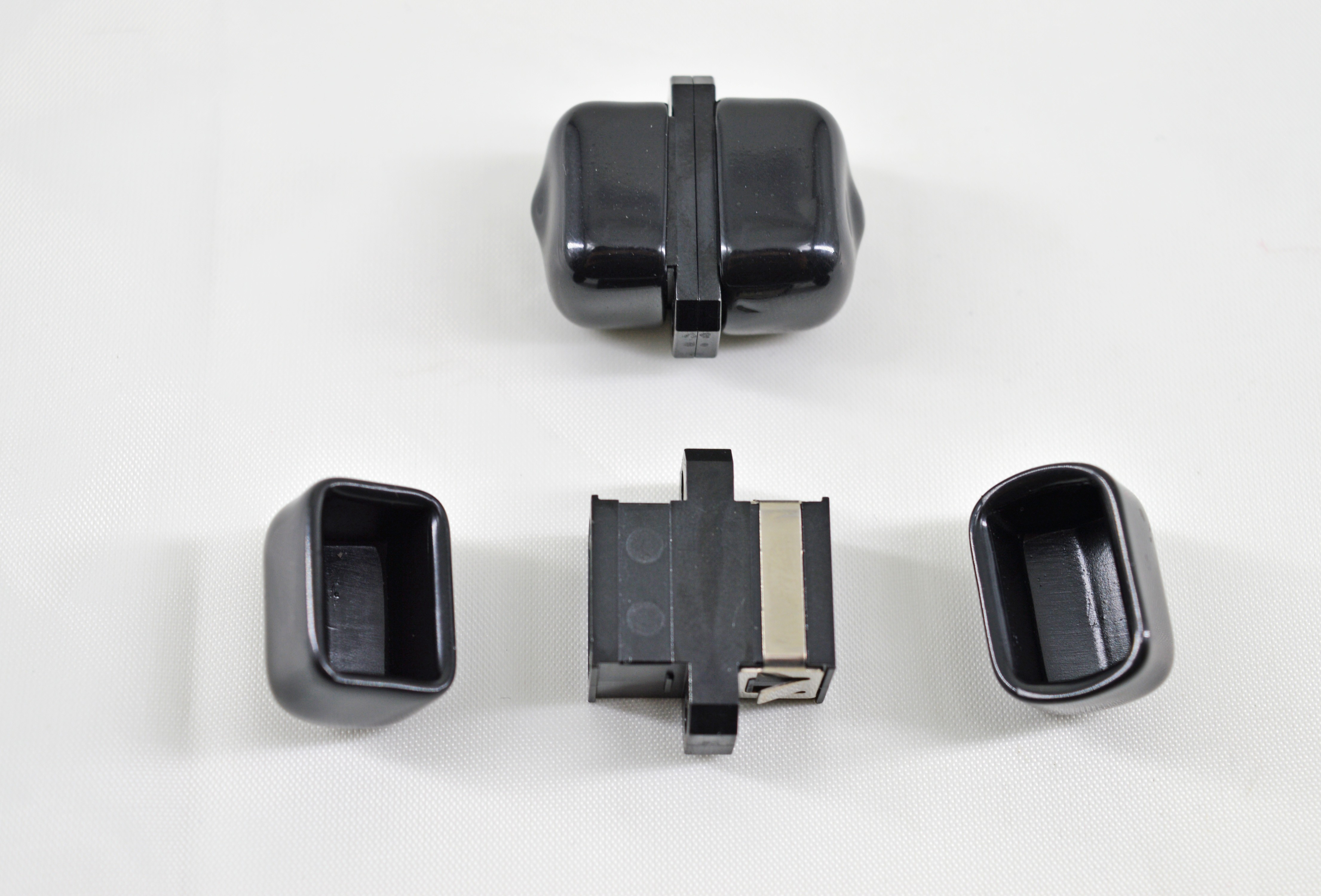 MPO Black Fiber Optic Adapter