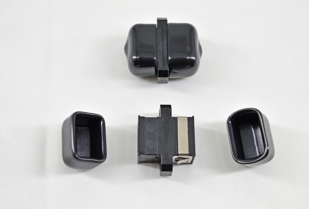 MPO Black Fiber Optic Adapter