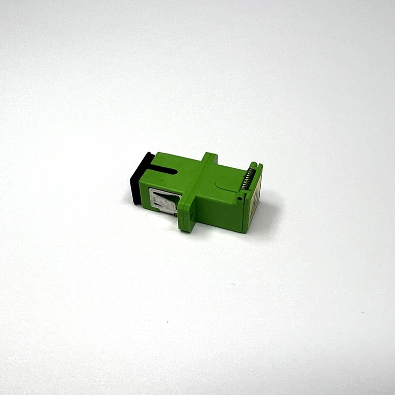 SC/APC Adapter with Auto Dust Cap Green