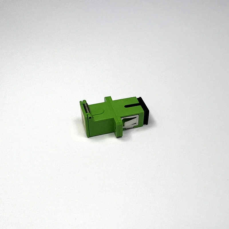 SC/APC Adapter with Auto Dust Cap Green