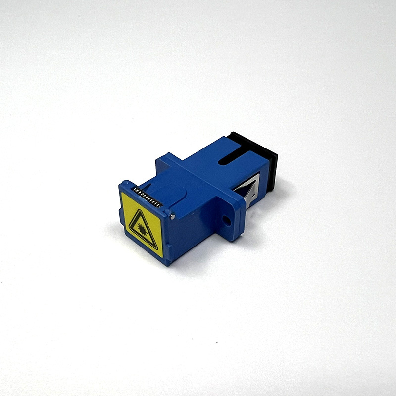 SC/UPC Adapter with Auto Dust Cap Blue