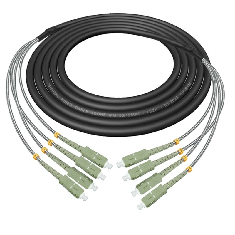 CPRI Water proof Fiber Cable Patch Cord RRU BBU 4 Cores Multi mode OM2 LSZH