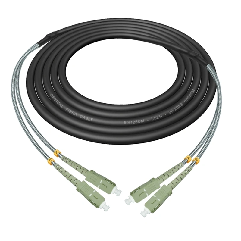 CPRI Water proof Fiber Cable Patch Cord RRU BBU 2 Cores Multi Mode OM2