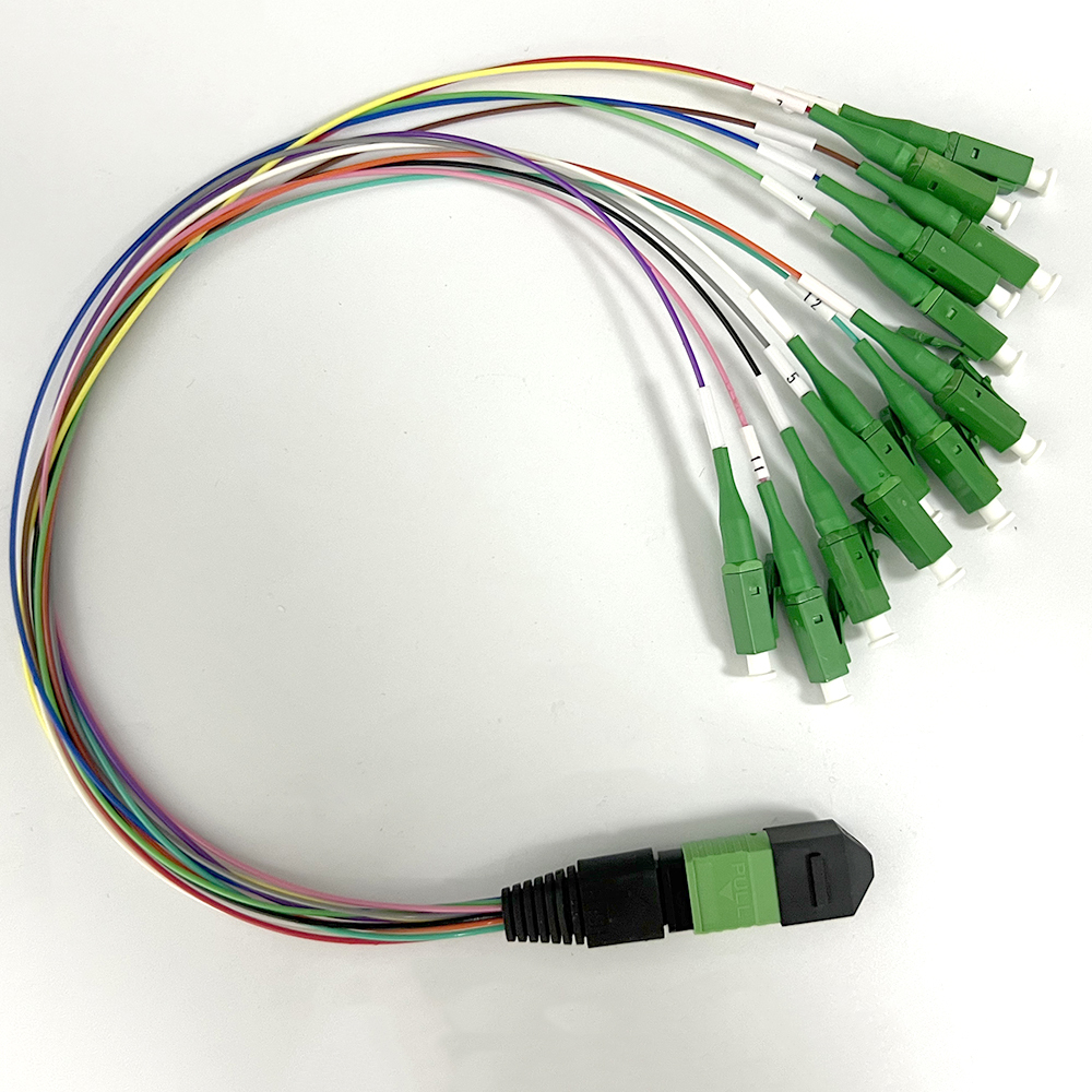 MPO APC - LC APC Fanout Patch Cord 12 Cores 0.3 meters