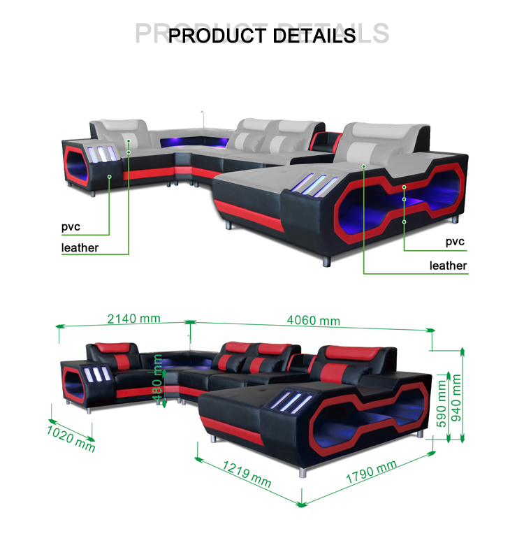 Modern straight leather sofa fixed sofa lives in sitting room sofa