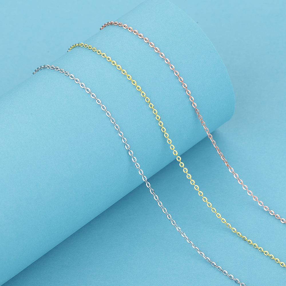 Rhodium-plated O Shaped Chain