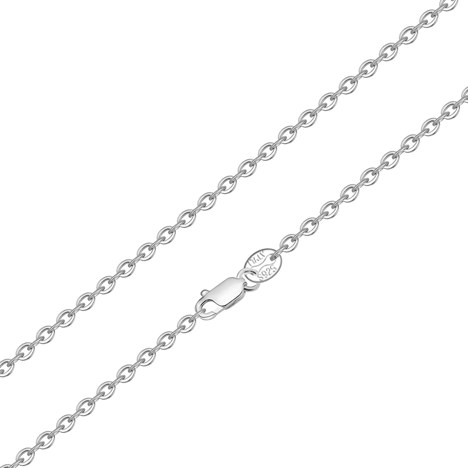Rhodium-plated O Shaped Chain