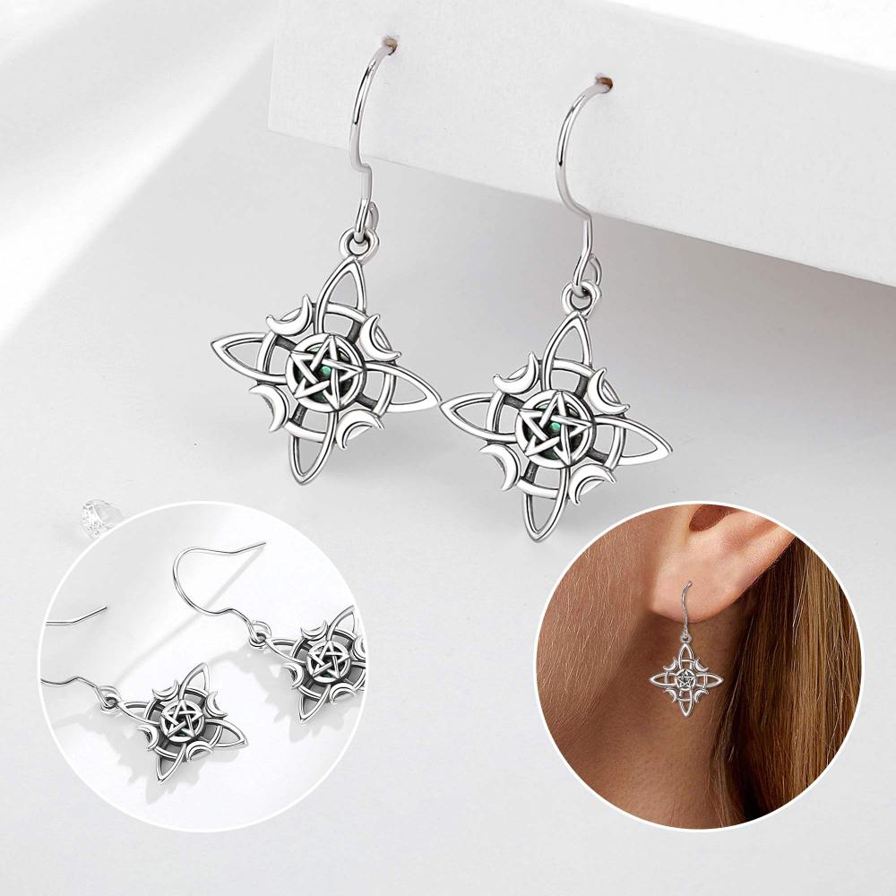 Wicca Knot Drop Earrings