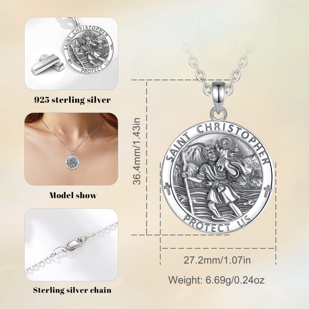 Saint Christopher Protect Us Pendant