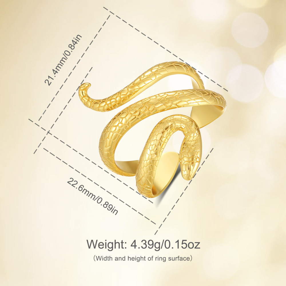 Snake-Shaped Adjustable Ring