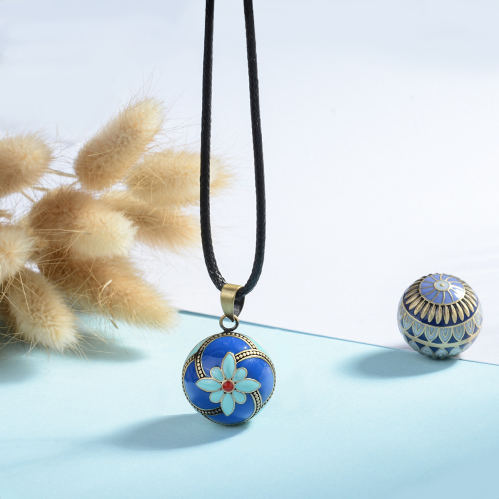 Colorful Enamel Harmony Bola Pendant