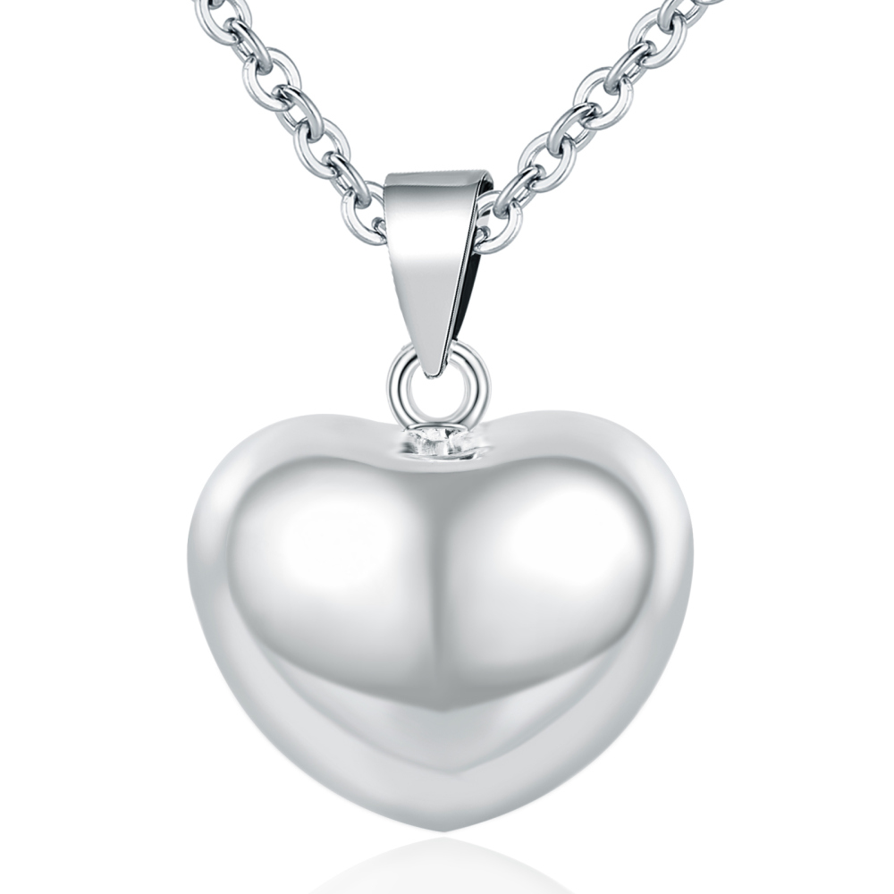 Silver-Plated Heart-Shaped Harmony Bola Pendant