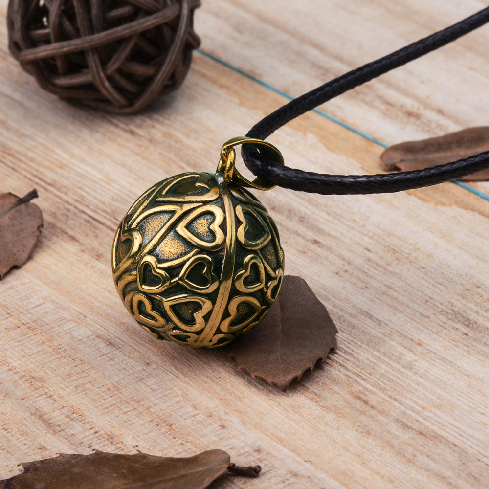 Heart Relief Design Harmony Bola Pendant