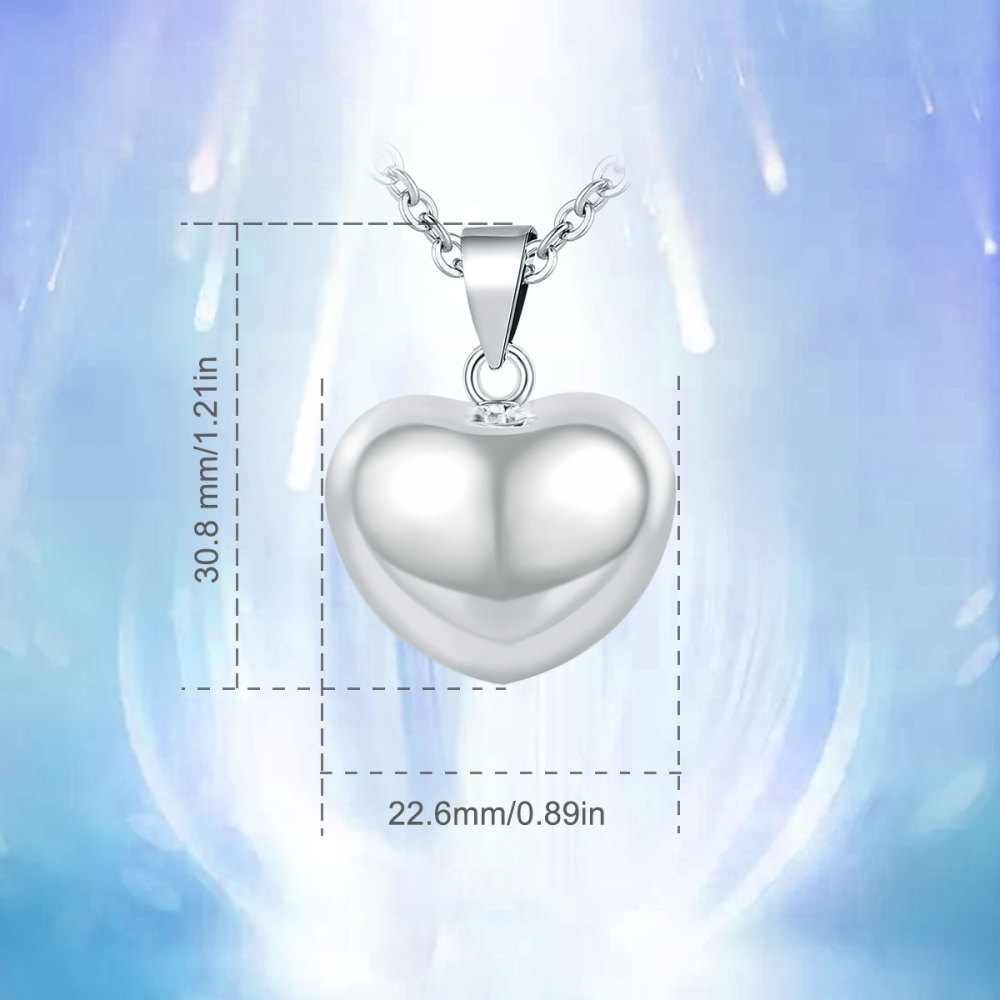 Silver-Plated Heart-Shaped Harmony Bola Pendant