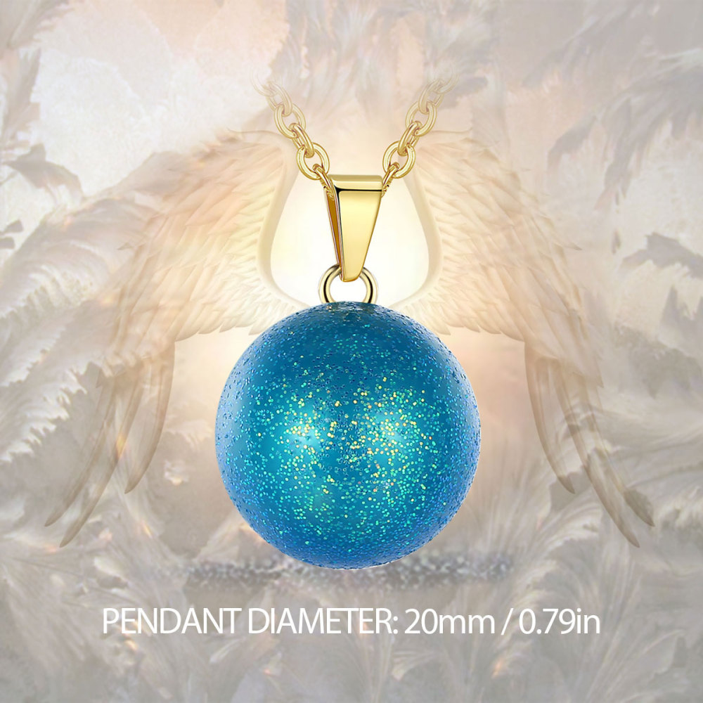 Sparkling Blue-Green Harmony Bola Pendant
