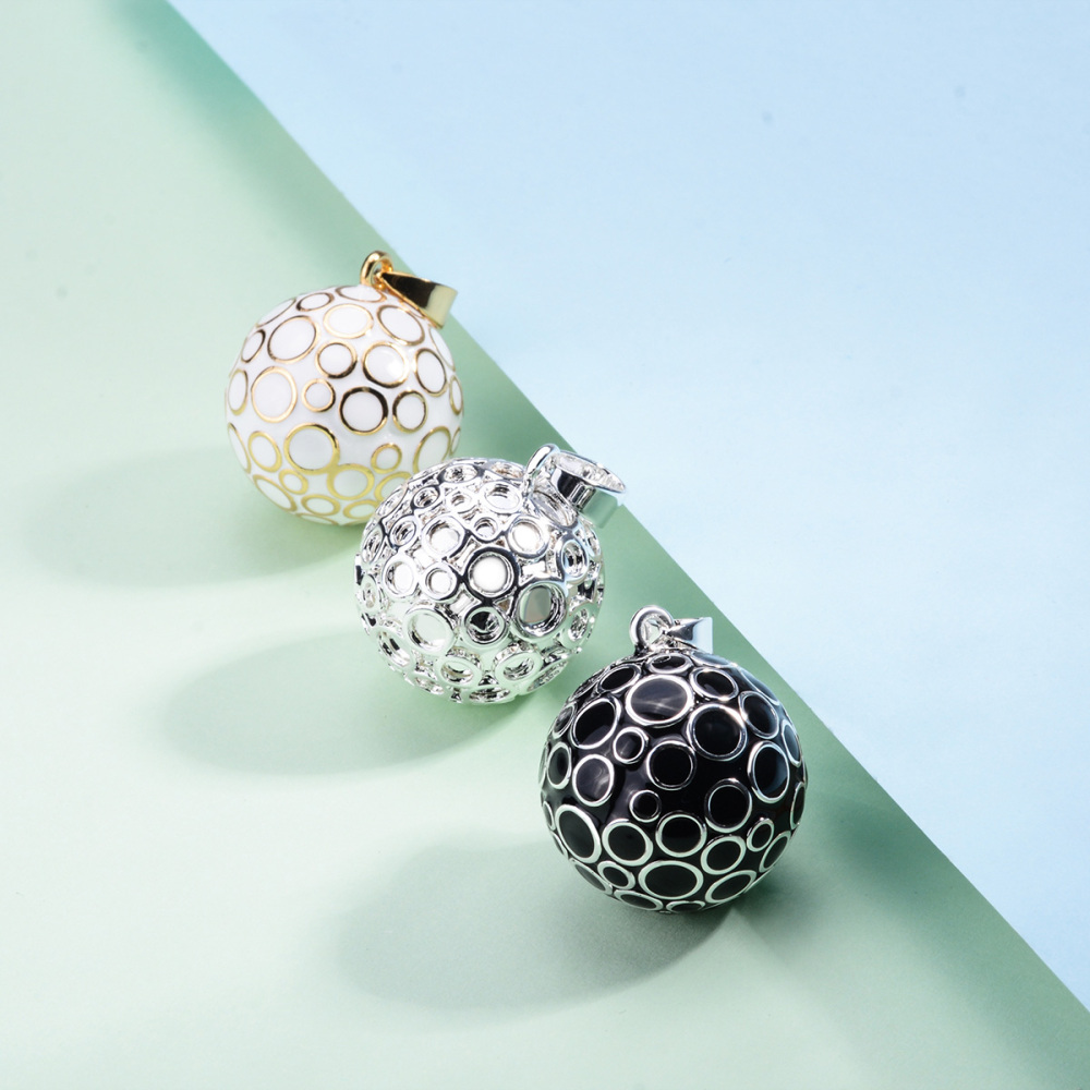 Bubble Texture Design Harmony Bola Pendant