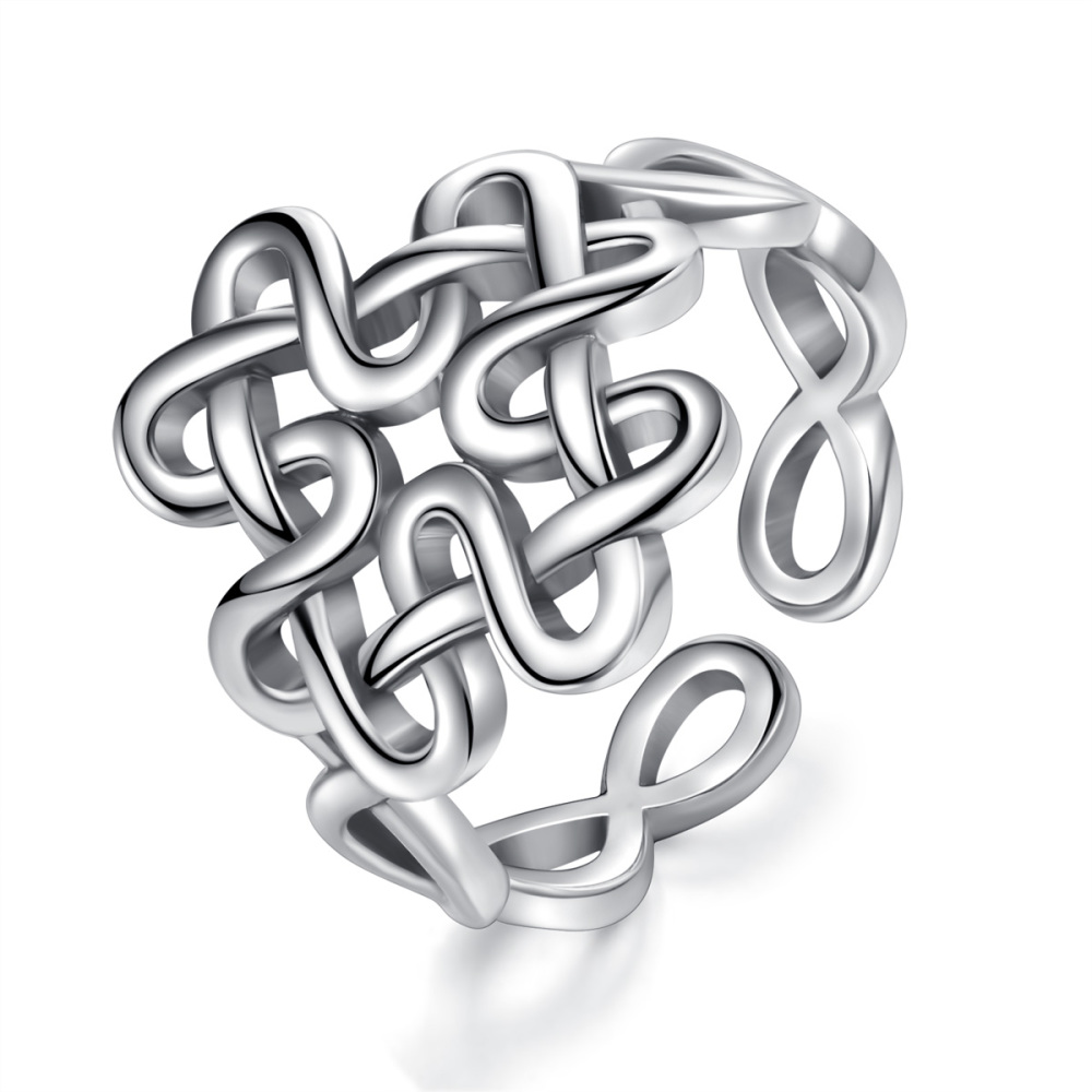 Adjustable 925 Sterling Silver Celtic Knot Ring
