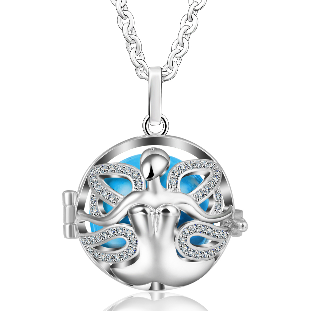 Fairy Pattern Colorful Bells Chime Cage Necklace