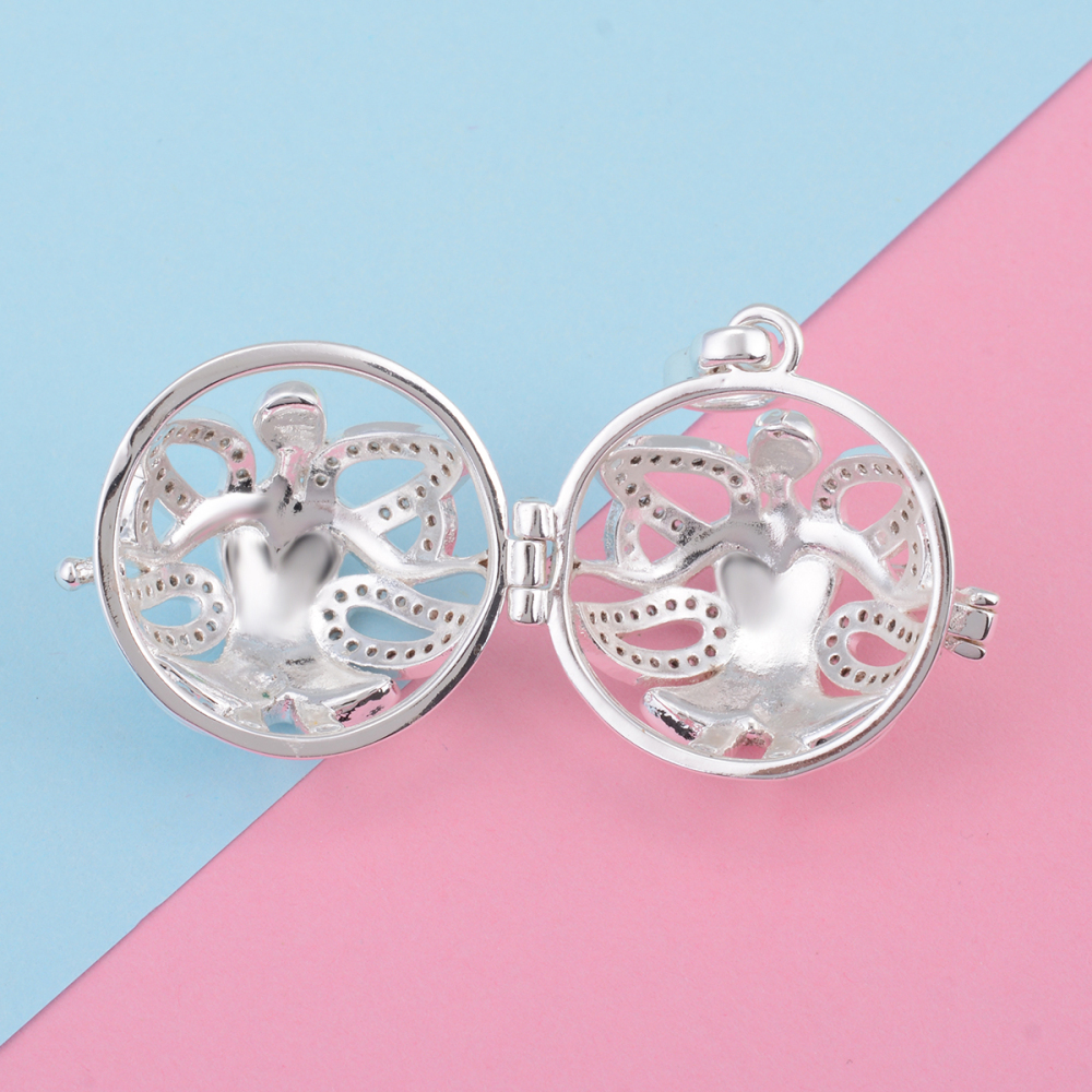 Fairy Pattern Colorful Bells Chime Cage Necklace