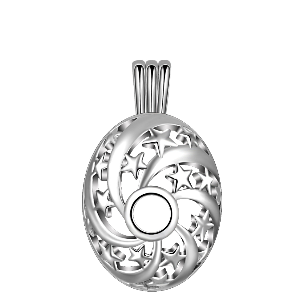 Star Pattern  Chime Caller Angel Caller Cage Necklace